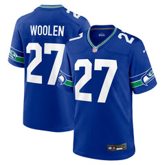 Tariq Woolen Seattle Seahawks Throwback Player Game Jersey - Royal - Nike