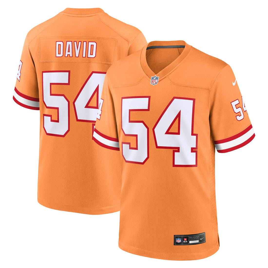 Lavonte David Tampa Bay Buccaneers Throwback Game Jersey - Orange - Nike