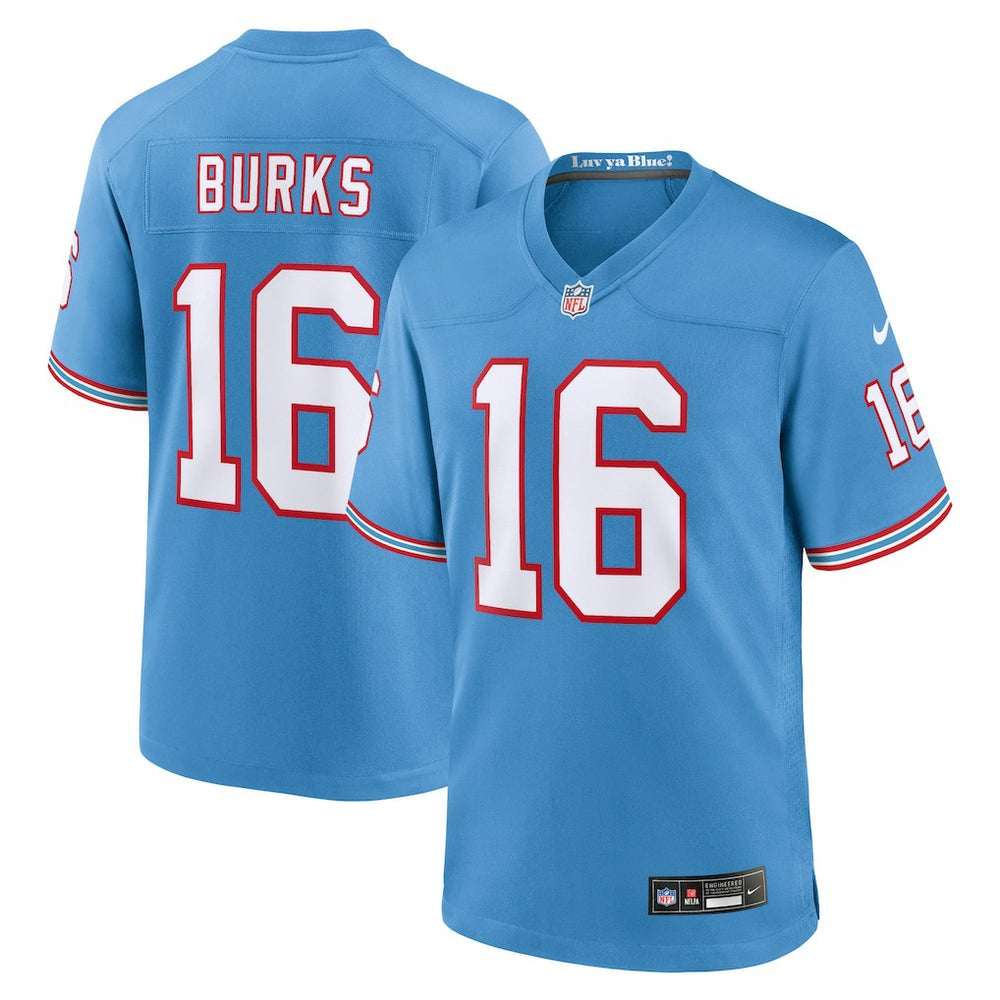Treylon Burks Tennessee Titans Oilers Throwback Alternate Game Player Jersey - Light Blue - Nike