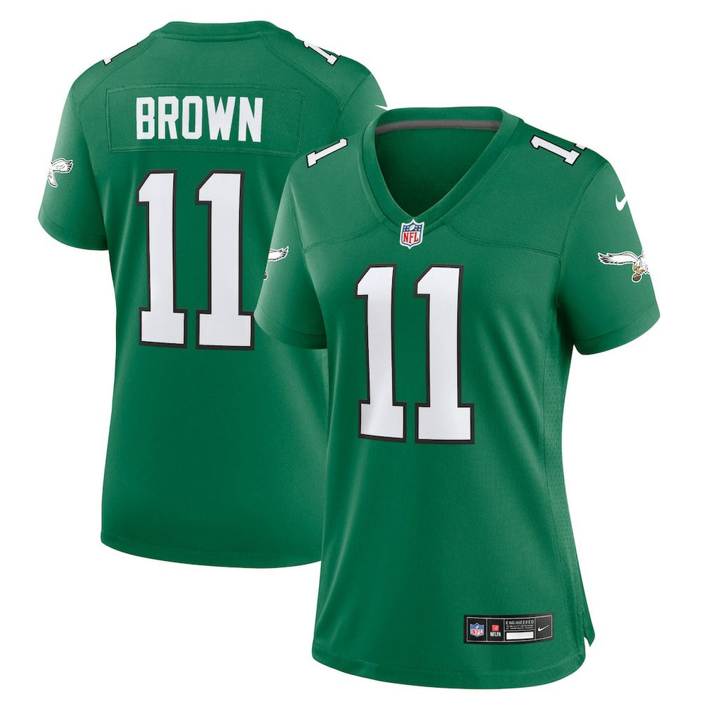 A.J. Brown Philadelphia Eagles Women's Player Jersey - Kelly Green - Nike