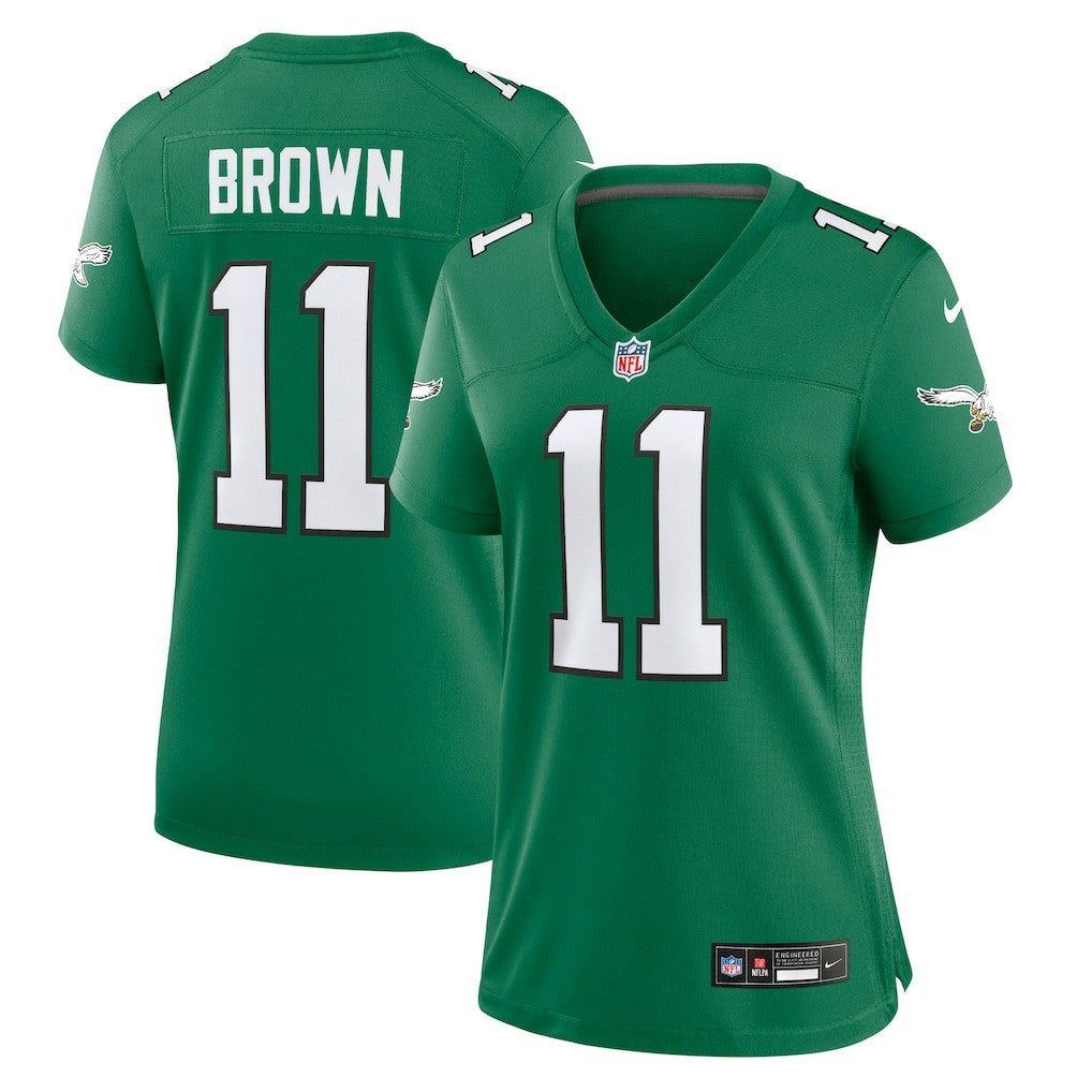 A.J. Brown Philadelphia Eagles Women's Player Jersey - Kelly Green - Nike