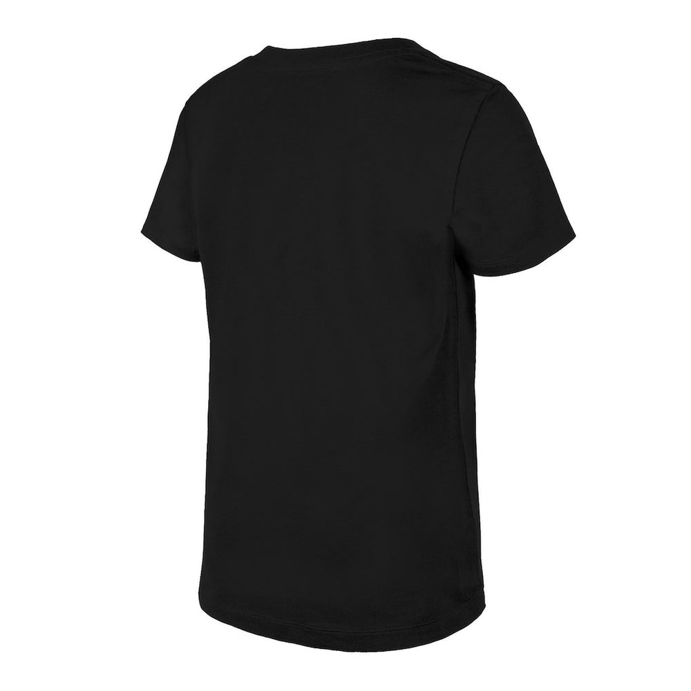 Las Vegas Raiders New Era Girls Youth Reverse Sequin V-Neck T-Shirt - Black - NFL