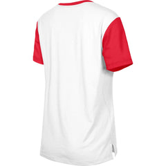 Tampa Bay Buccaneers New Era Women's Third Down Colorblock T-Shirt - White/Red - NFL