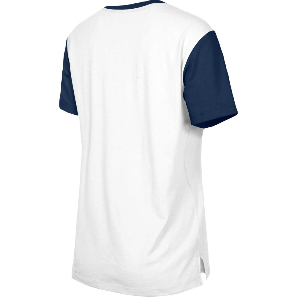 Tennessee Titans New Era Women's Third Down Colorblock T-Shirt - White/Navy - NFL