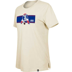 New England Patriots New Era Women's Third Down Historic T-Shirt - Tan - NFL