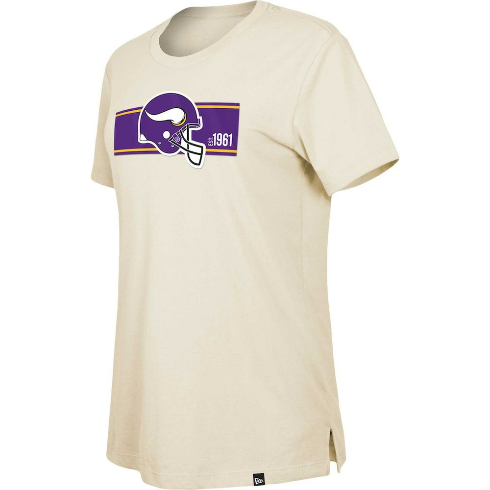 Minnesota Vikings New Era Women's Third Down Historic T-Shirt - Tan - NFL