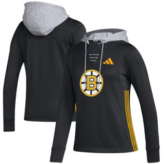 Boston Bruins adidas Women's Refresh Skate Lace AEROREADY Pullover Hoodie - Black | Adidas near me