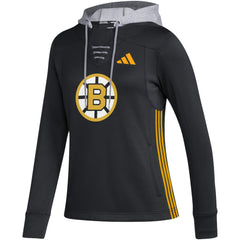 Boston Bruins adidas Women's Refresh Skate Lace AEROREADY Pullover Hoodie - Black | Adidas near me