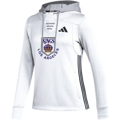 Los Angeles Kings adidas Women's Refresh Skate Lace AEROREADY Pullover Hoodie - White | Adidas Clearance