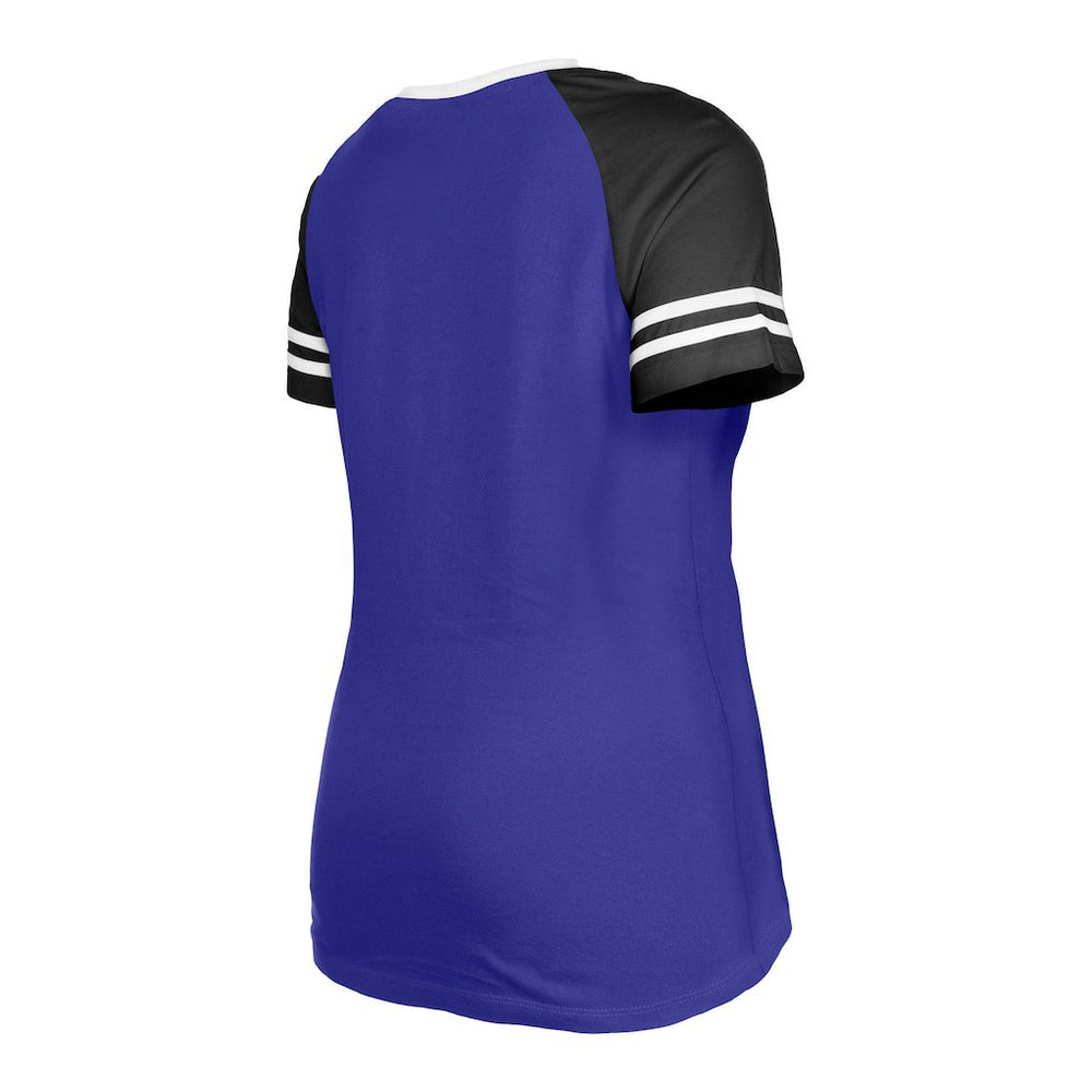 Baltimore Ravens New Era Women's Raglan Lace-Up T-Shirt - Purple - NFL