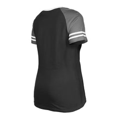 Las Vegas Raiders New Era Women's Raglan Lace-Up T-Shirt - Black - NFL