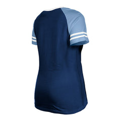 Tennessee Titans New Era Women's Raglan Lace-Up T-Shirt - Navy - NFL