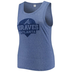 Atlanta Braves Soft as a Grape Women's Plus Size High Neck Tri-Blend Tank Top for sale