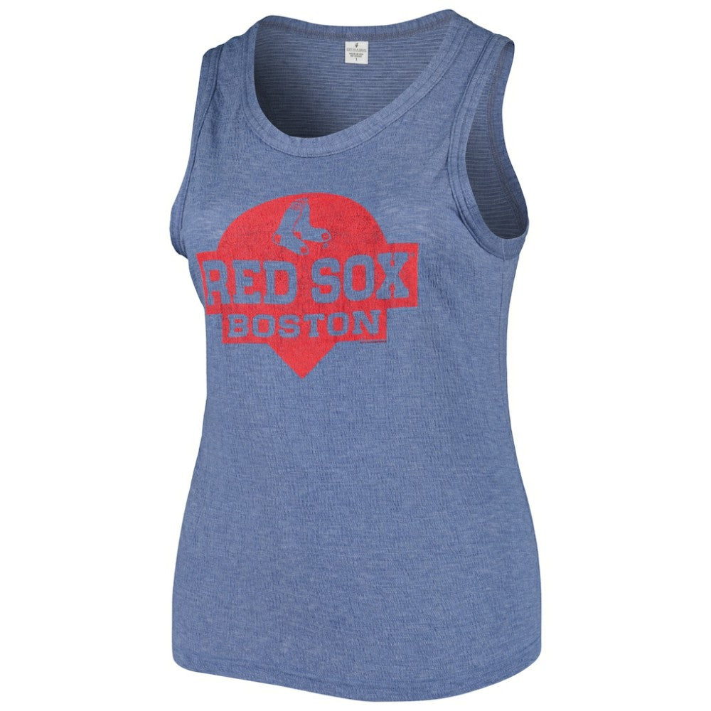 Boston Red Sox Soft as a Grape Women's Plus Size High Neck Tri-Blend Tank Top Near Me