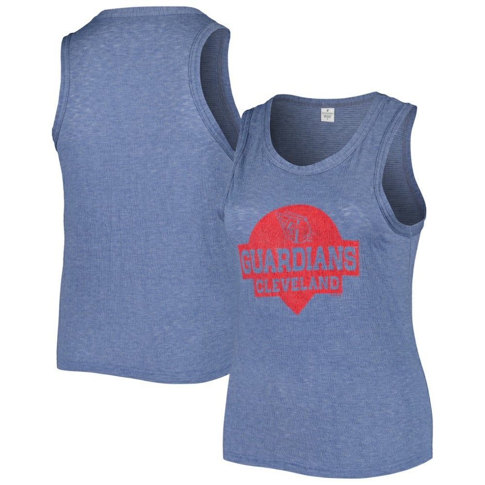 Cleveland Guardians Soft as a Grape Women's Plus Size High Neck Tri-Blend Tank Top Discount