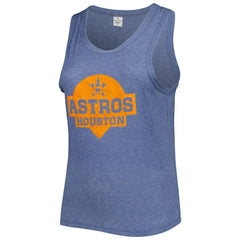Houston Astros Soft as a Grape Women's Plus Size High Neck Tri-Blend Tank Top Sale