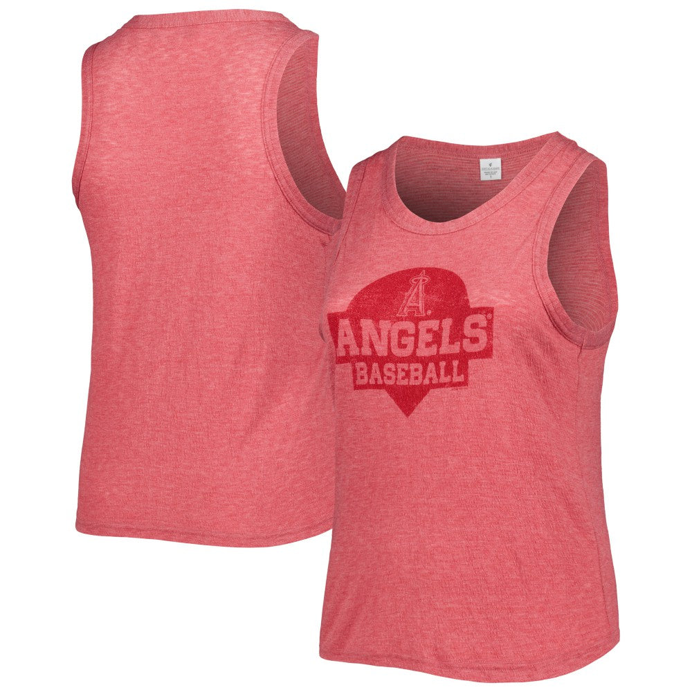 Los Angeles Angels Soft as a Grape Women's Plus Size High Neck Tri-Blend Tank Top Online