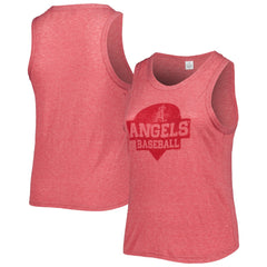 Los Angeles Angels Soft as a Grape Women's Plus Size High Neck Tri-Blend Tank Top Online