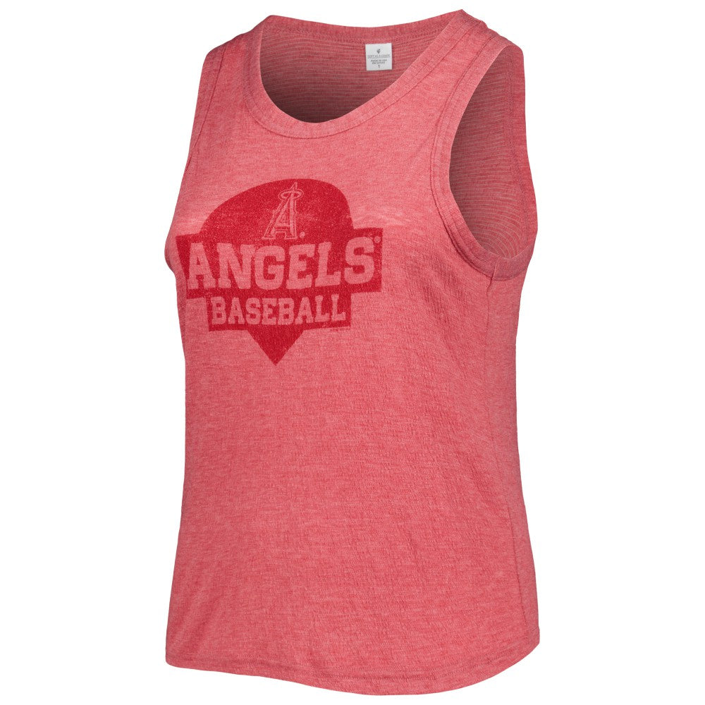 Los Angeles Angels Soft as a Grape Women's Plus Size High Neck Tri-Blend Tank Top Online