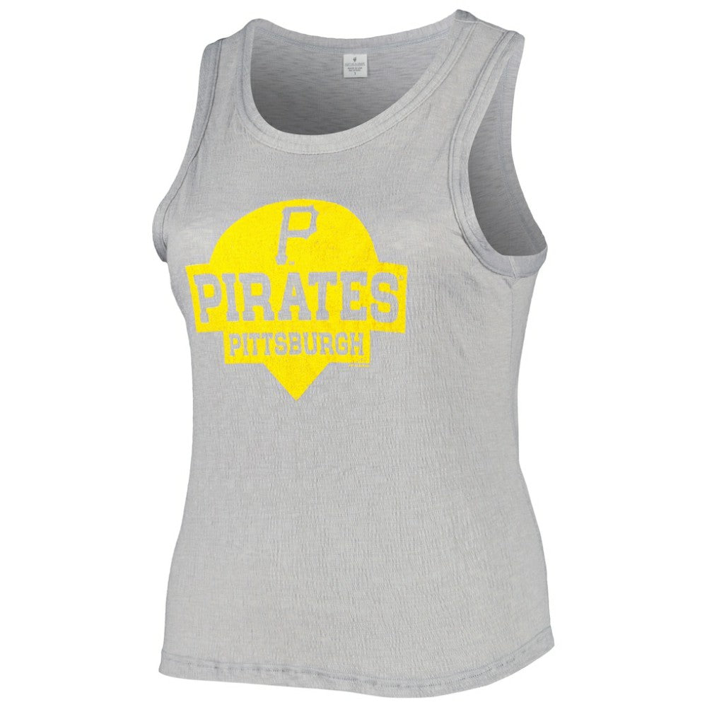 Pittsburgh Pirates Soft as a Grape Women's Plus Size High Neck Tri-Blend Tank Top Online