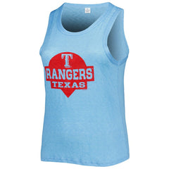 Texas Rangers Soft as a Grape Women's Plus Size High Neck Tri-Blend Tank Top Online