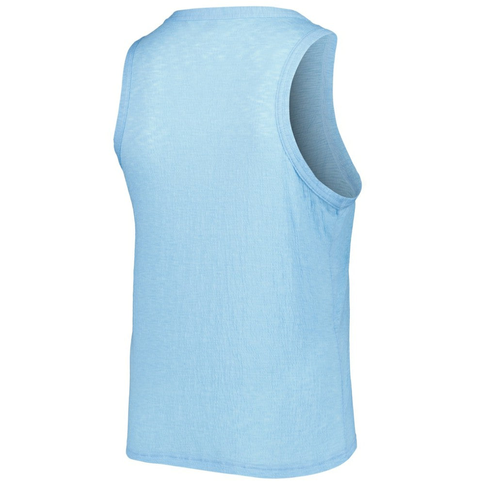 Texas Rangers Soft as a Grape Women's Plus Size High Neck Tri-Blend Tank Top Online