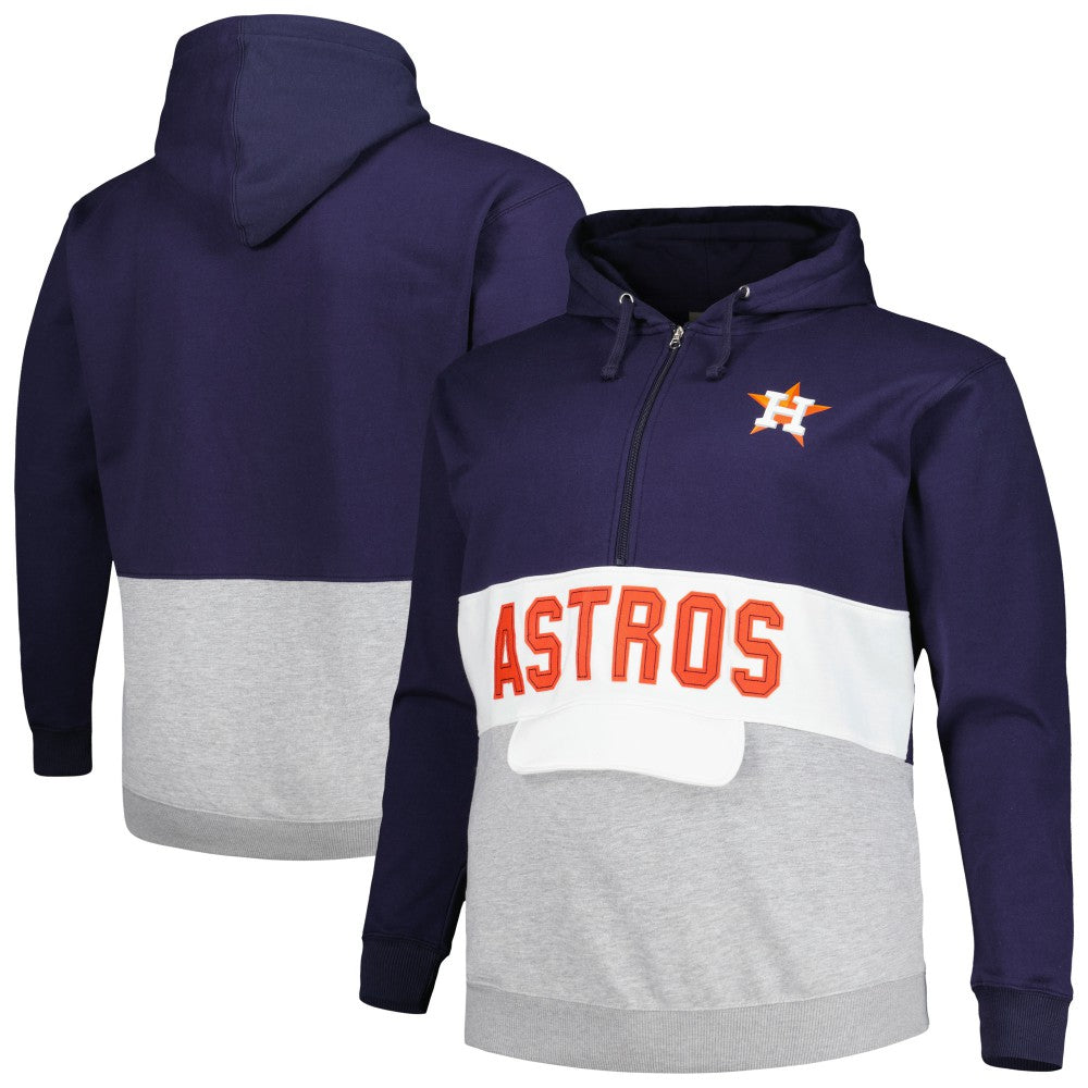 Houston Astros Big & Tall Fleece Half-Zip Hoodie Outlet