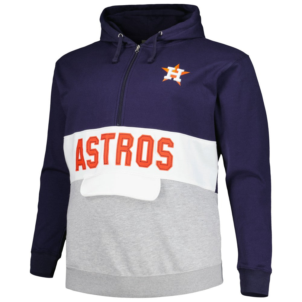 Houston Astros Big & Tall Fleece Half-Zip Hoodie Outlet