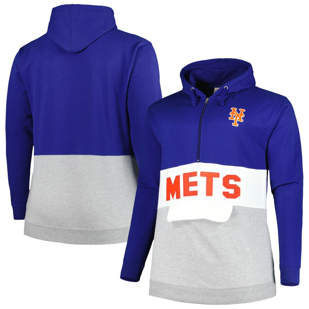New York Mets Big & Tall Fleece Half-Zip Hoodie for sale
