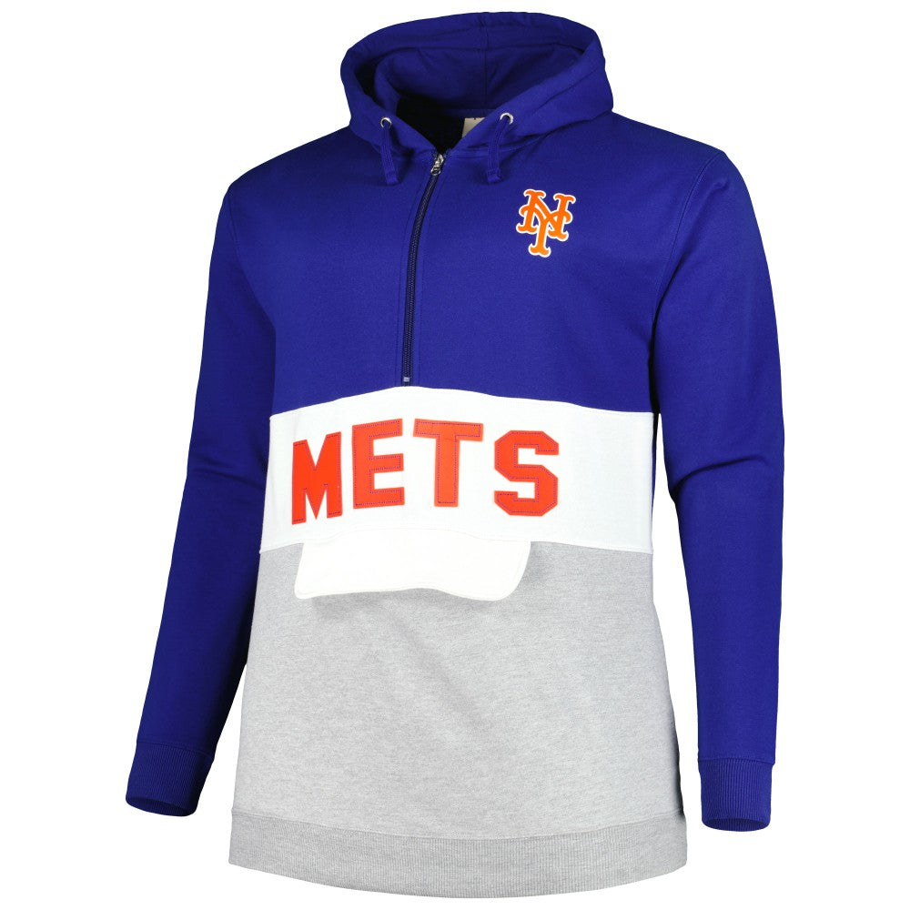 New York Mets Big & Tall Fleece Half-Zip Hoodie for sale