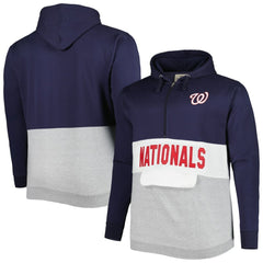 Washington Nationals Big & Tall Fleece Half-Zip Hoodie Outlet