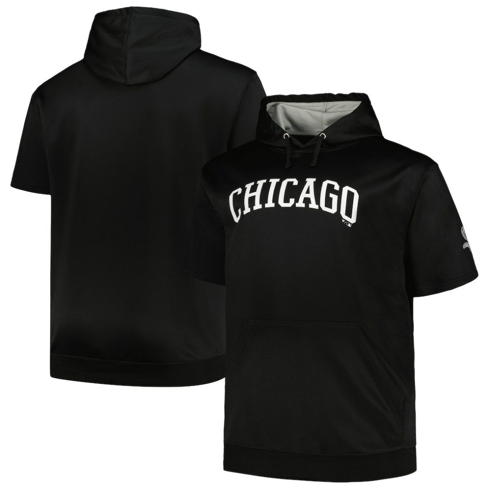 Chicago White Sox Profile Big & Tall Contrast Short Sleeve Pullover Hoodie Outlet