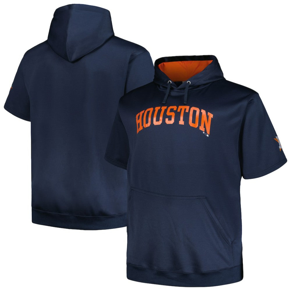 Houston Astros Profile Big & Tall Contrast Short Sleeve Pullover Hoodie Near Me