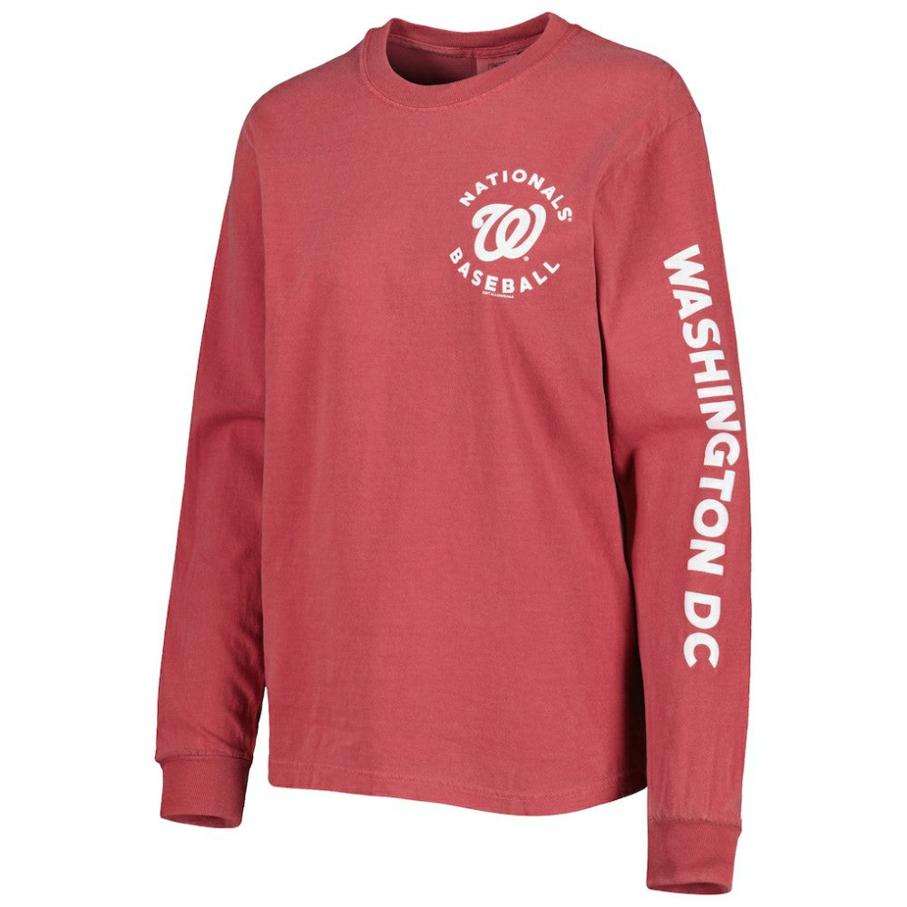 Washington Nationals Soft as a Grape Women's Team Pigment Dye Long Sleeve T-Shirt Online