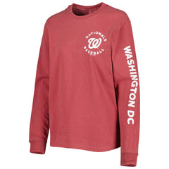 Washington Nationals Soft as a Grape Women's Team Pigment Dye Long Sleeve T-Shirt Online