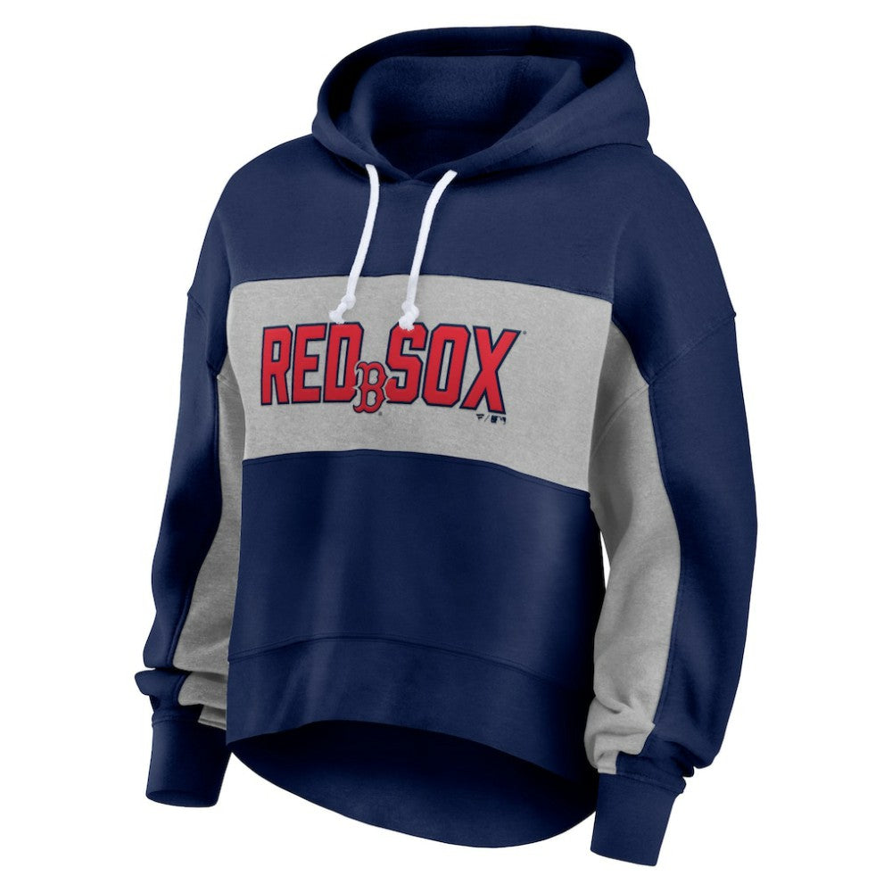 Boston Red Sox Fanatics Women's Filled Stat Sheet Pullover Hoodie Outlet