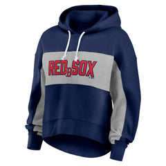 Boston Red Sox Fanatics Women's Filled Stat Sheet Pullover Hoodie Outlet