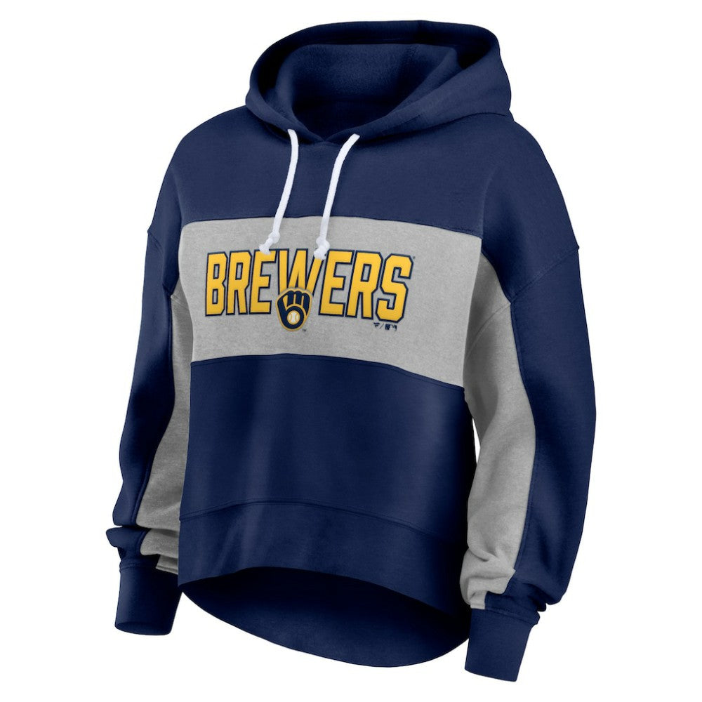 Milwaukee Brewers Fanatics Women's Filled Stat Sheet Pullover Hoodie Sale