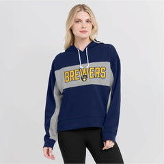 Milwaukee Brewers Fanatics Women's Filled Stat Sheet Pullover Hoodie Sale