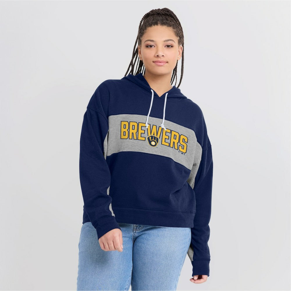 Milwaukee Brewers Fanatics Women's Filled Stat Sheet Pullover Hoodie Sale