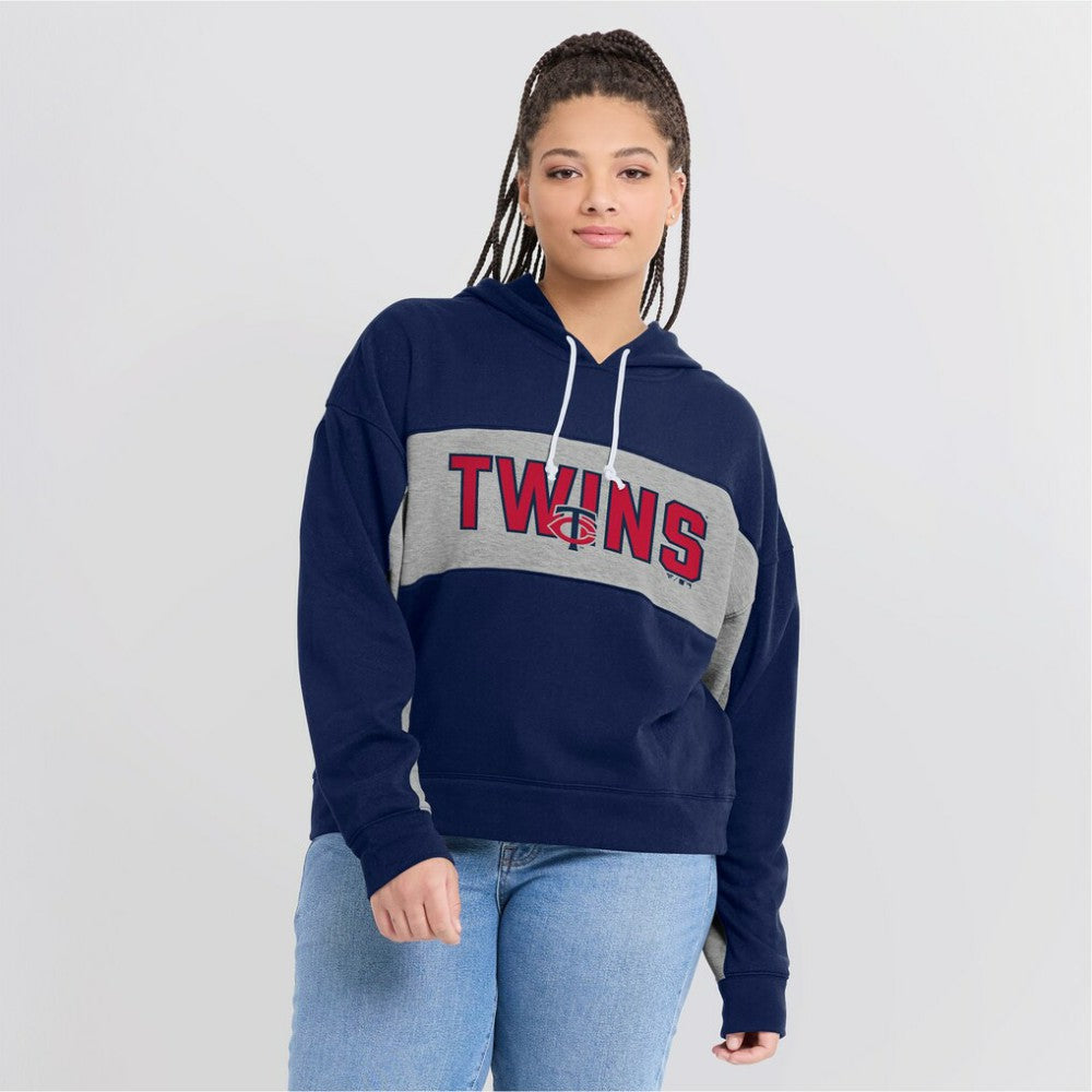 Minnesota Twins Fanatics Women's Filled Stat Sheet Pullover Hoodie Sale