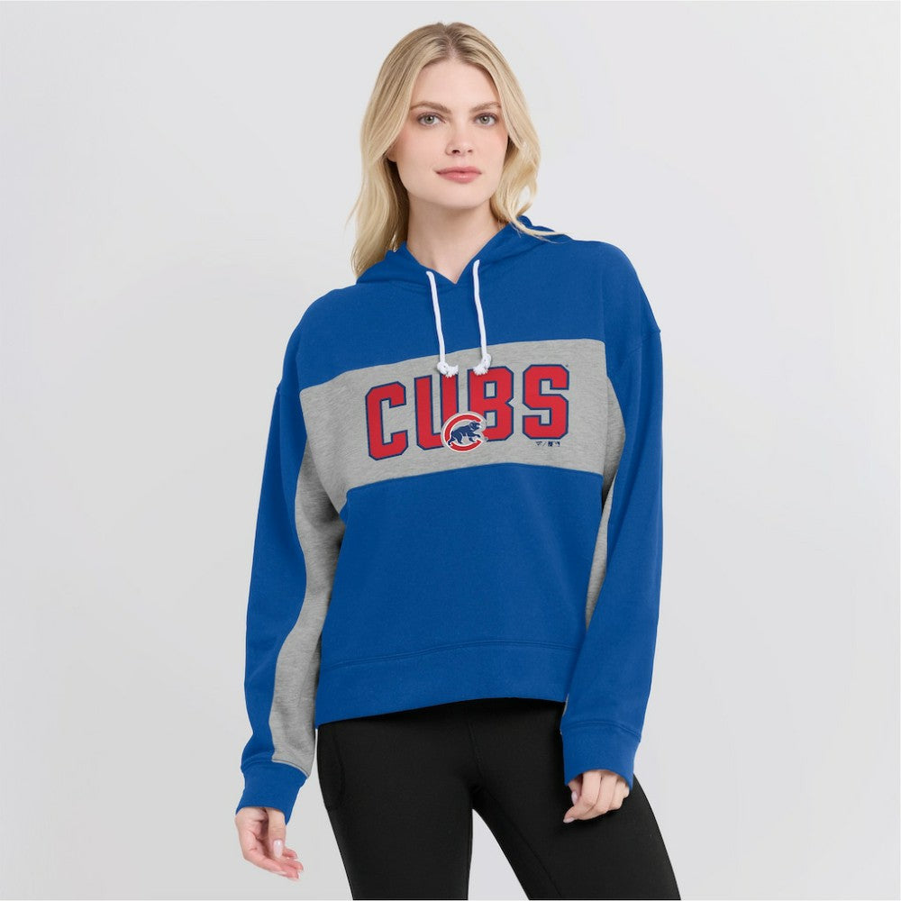Chicago Cubs Fanatics Women's Filled Stat Sheet Pullover Hoodie Outlet