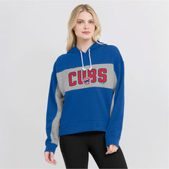 Chicago Cubs Fanatics Women's Filled Stat Sheet Pullover Hoodie Outlet