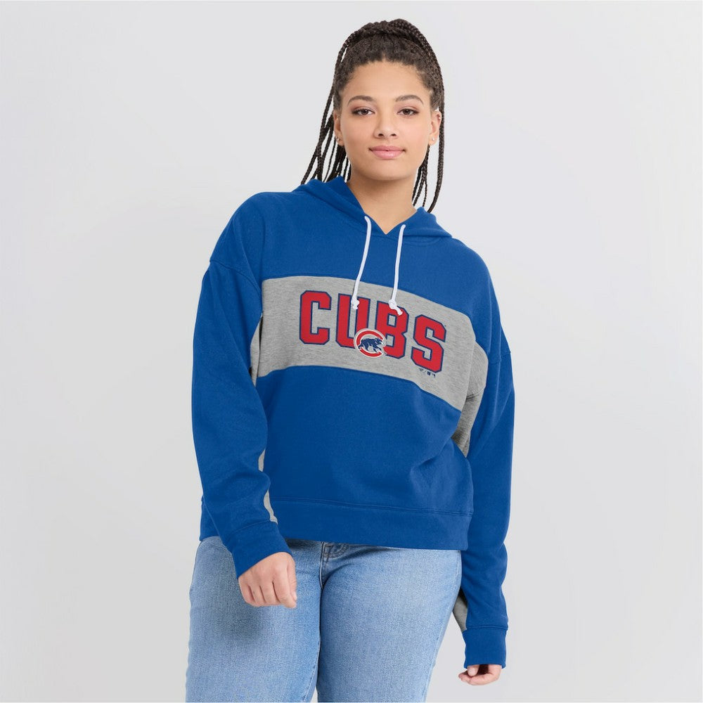 Chicago Cubs Fanatics Women's Filled Stat Sheet Pullover Hoodie Outlet