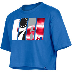 New Era Philadelphia 76ers Women's Cropped T-Shirt Royal