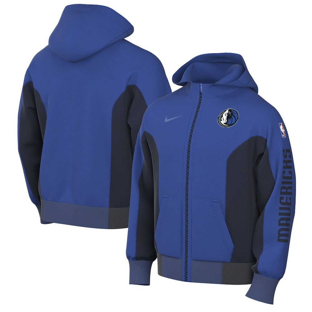 Nike Dallas Mavericks 2023/24 Authentic Showtime Full-Zip Hoodie Blue