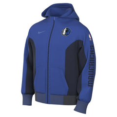 Nike Dallas Mavericks 2023/24 Authentic Showtime Full-Zip Hoodie Blue