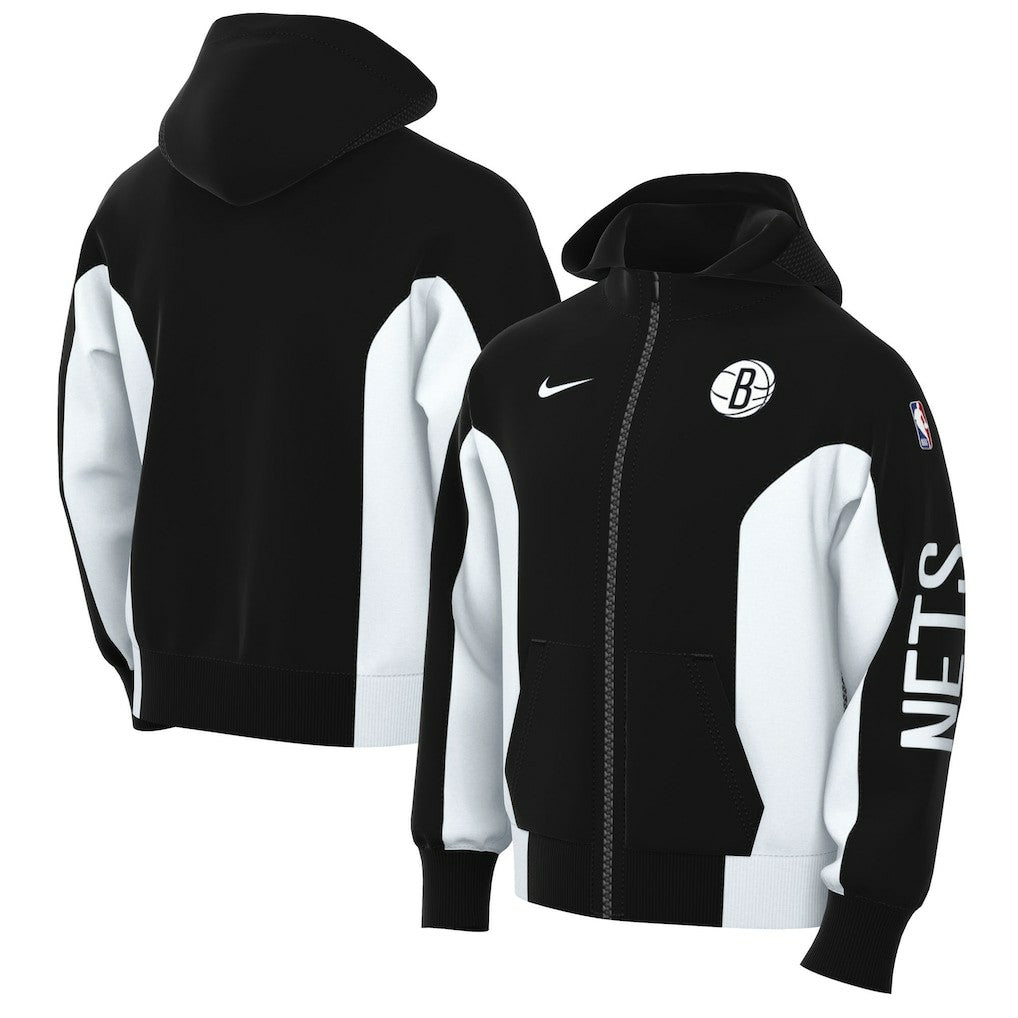 Nike Brooklyn Nets 2023/24 Authentic Showtime Full-Zip Hoodie Black
