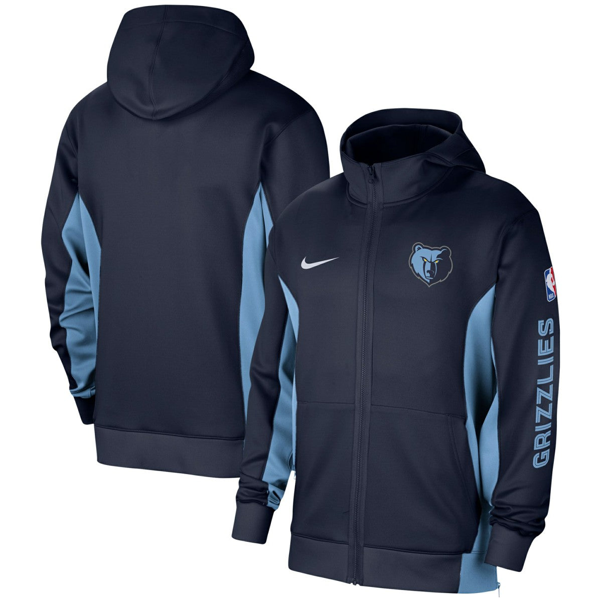 Nike Memphis Grizzlies 2023/24 Authentic Showtime Full-Zip Hoodie Navy