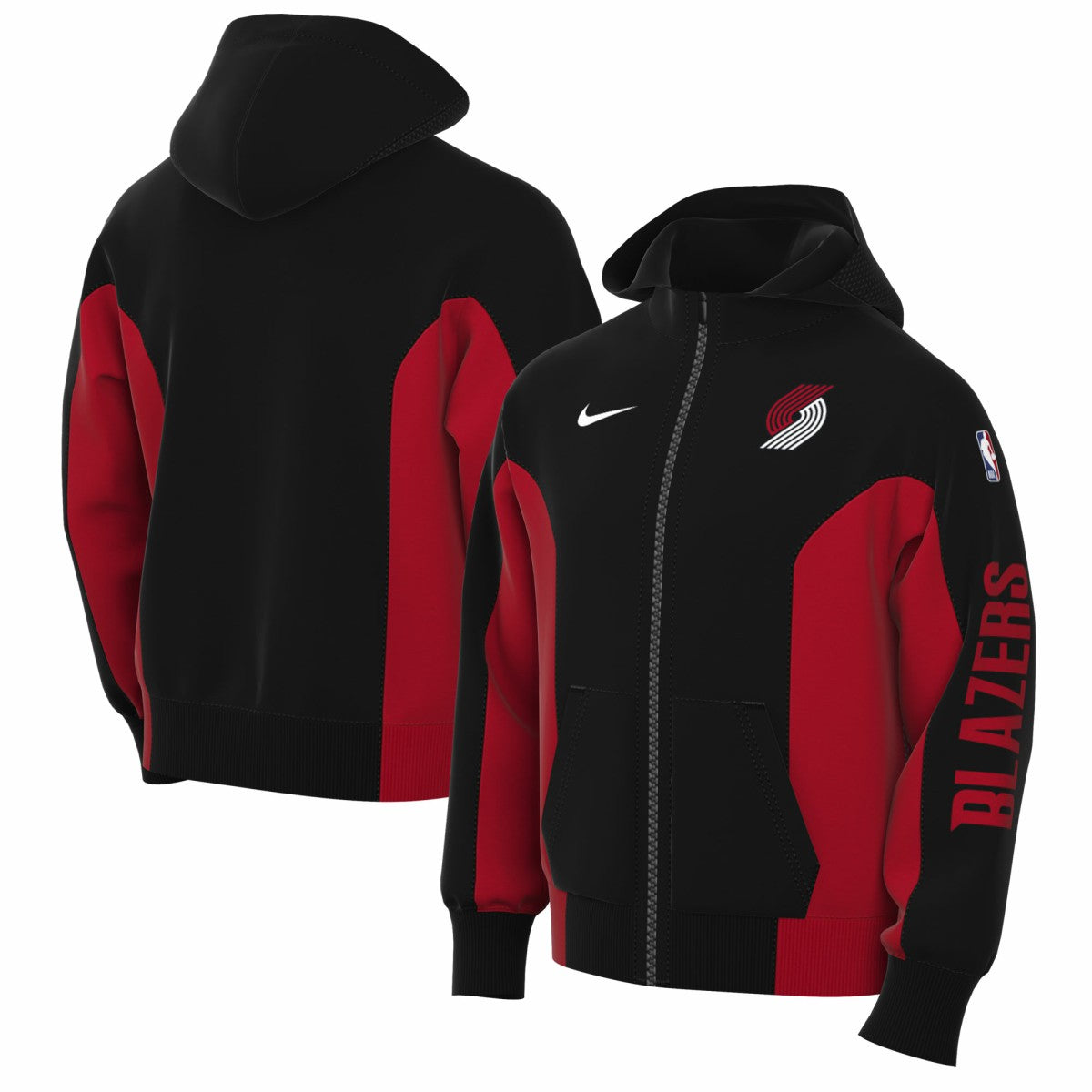 Nike Portland Trail Blazers 2023/24 Authentic Showtime Full-Zip Hoodie Black